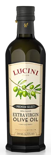 Lucini Extra Virgin Olive Oil Collection, Premium Select, 500 mL (Pack of 6) — Italian blend from Tuscany & central Italy